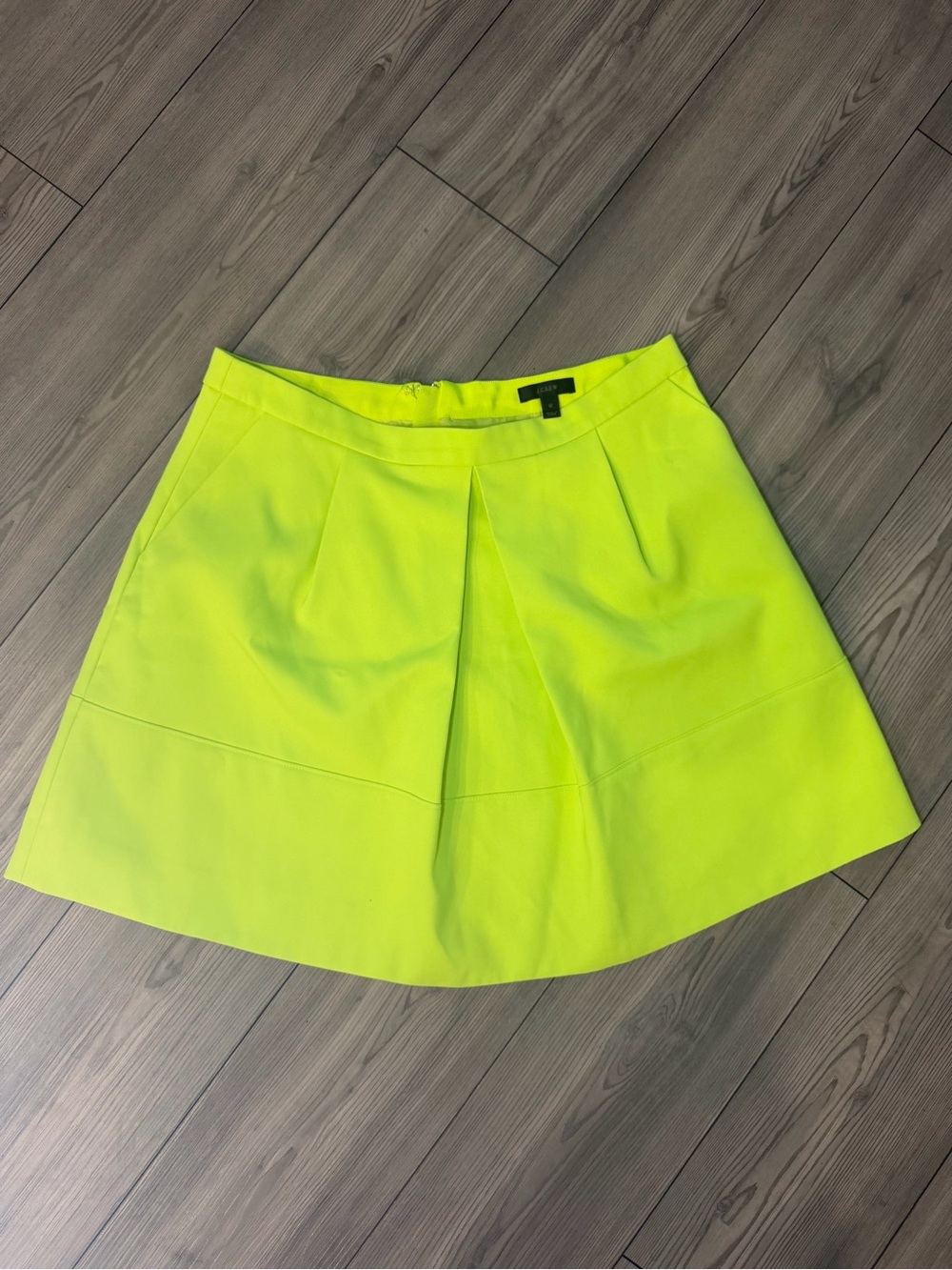 J. Crew Neon Lime A-Line Skirt Size 12